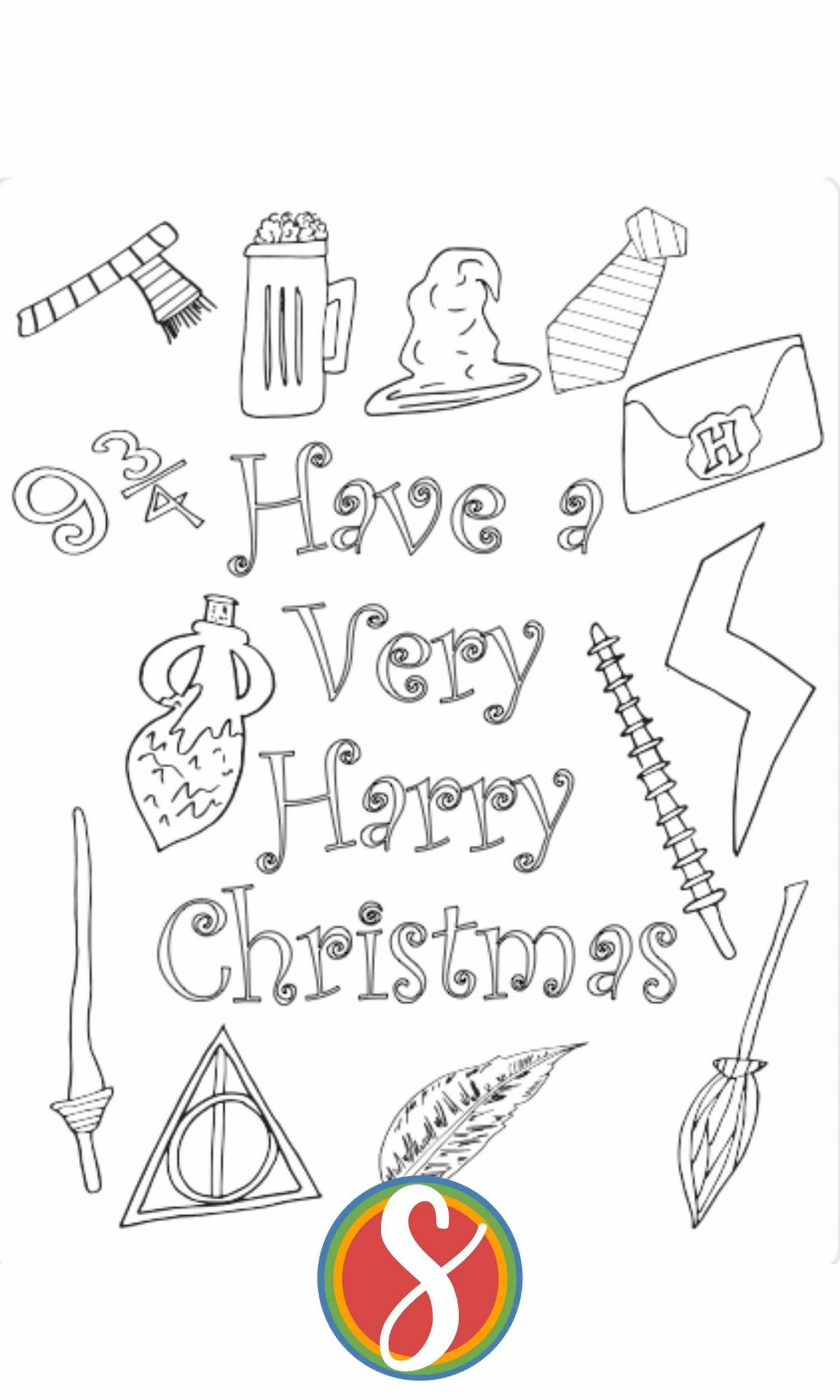 nerd christmas — Free Coloring Pages — Stevie Doodles