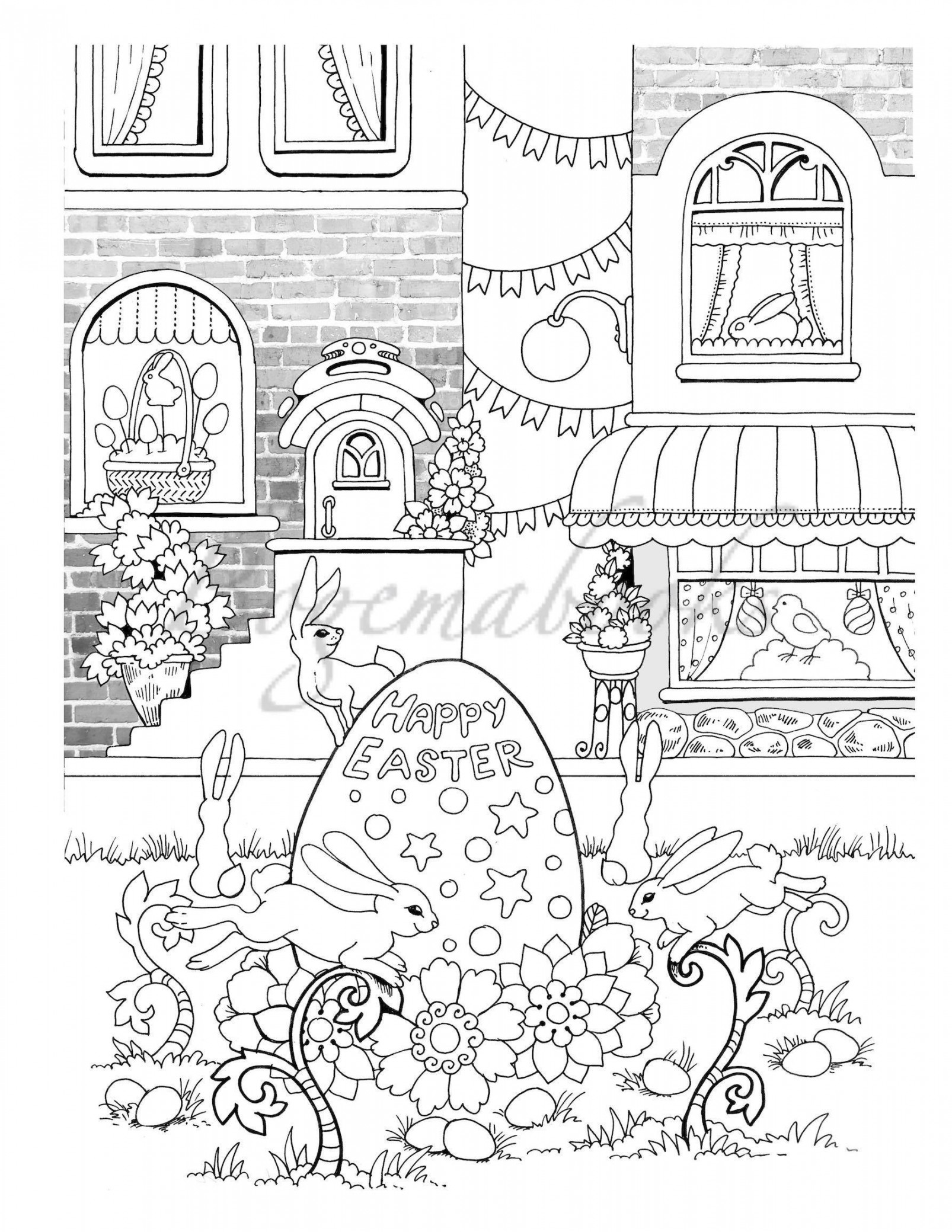 Nice Little Town Easter: Adult Coloring Book tatiana Bogema - Etsy