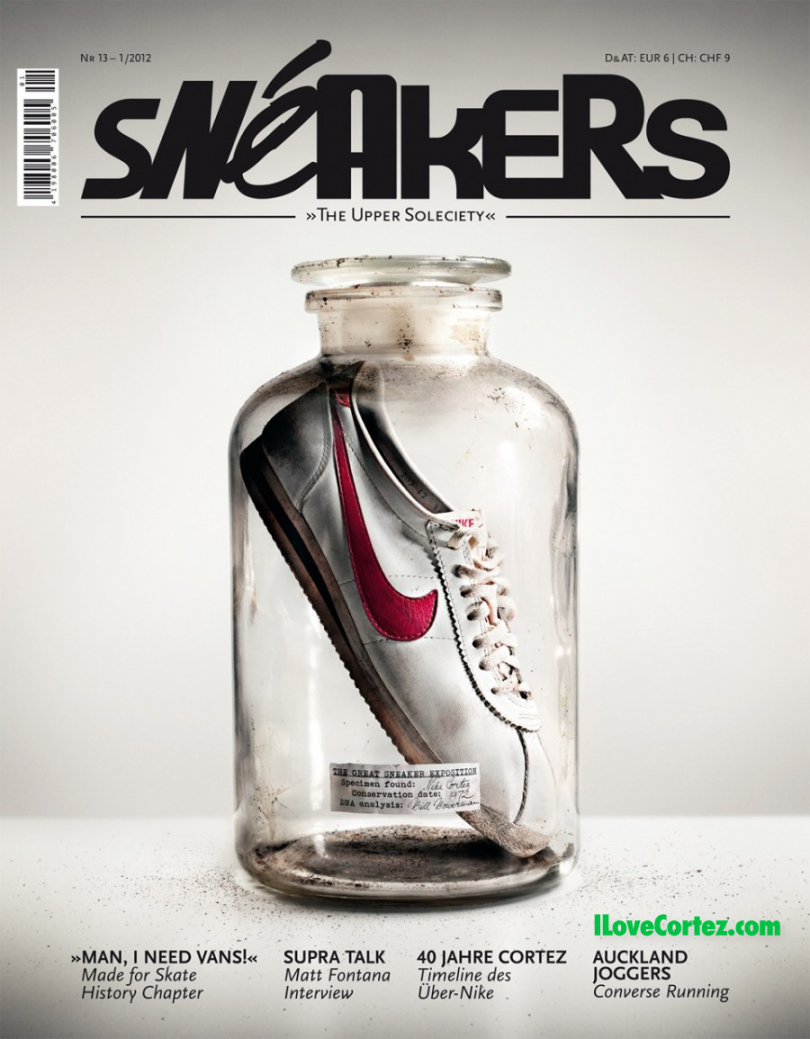 Nike Cortez on /2 Sneakers magazine cover