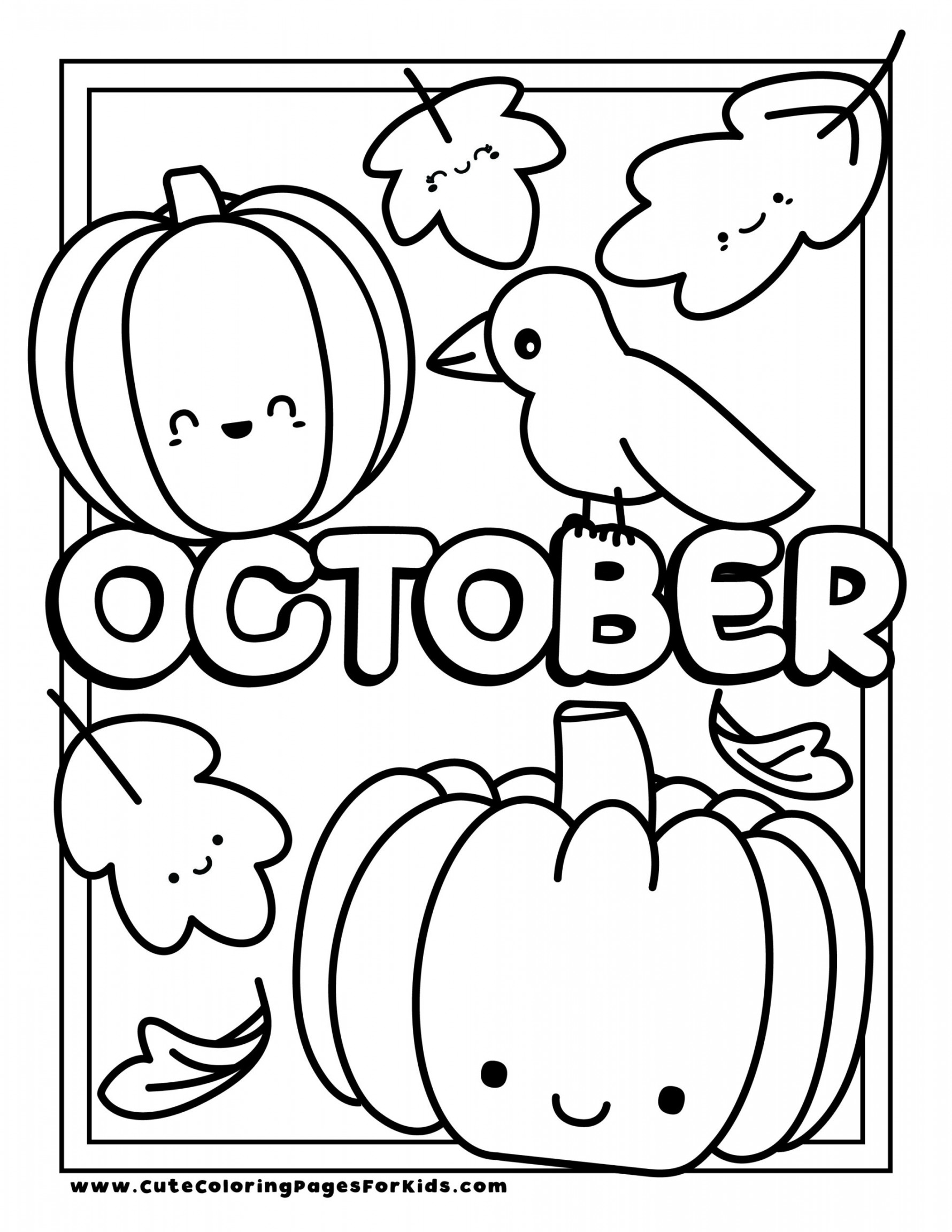 October Coloring Pages - Cute Coloring Pages For Kids