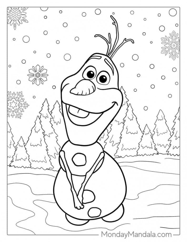 Olaf Coloring Pages (Free PDF Printables)