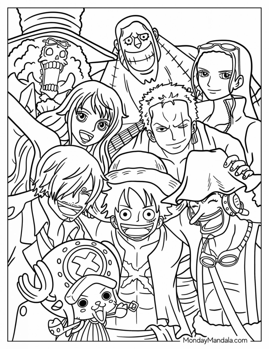 One Piece Coloring Pages (Free PDF Printables)