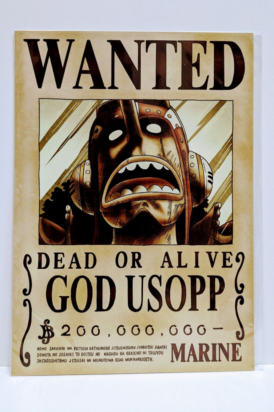 ONE PIECE WANTED POSTER USOPP NEWS OFFICIAL MUGIWARA STORE BRAND