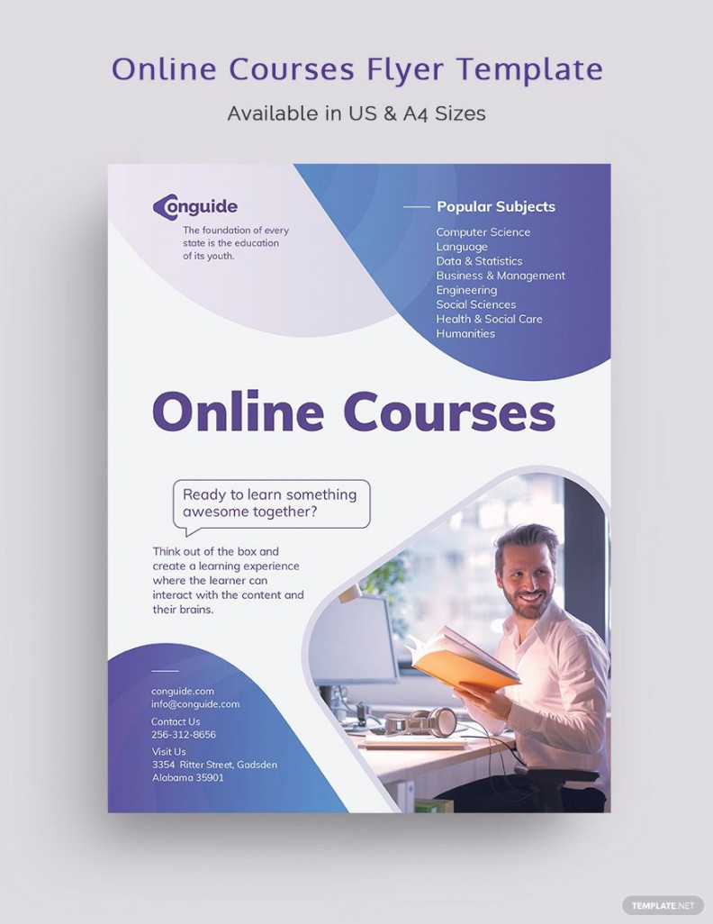 Online Courses Flyer Template - Download in Word, Google Docs