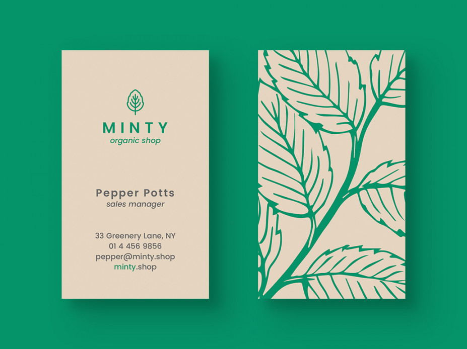 Organic Shop Business Card by Felicity Morgan on Dribbble