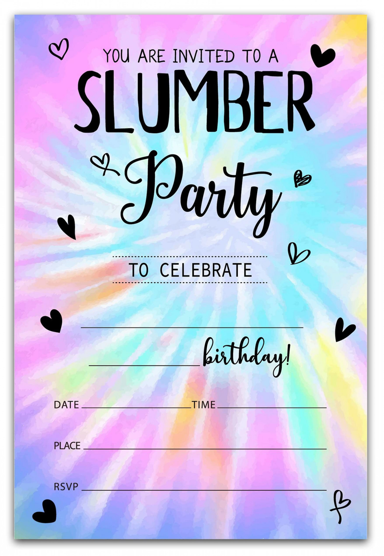 Overnight Party Invitations - Sleepover Party Supplies for Girls and Boys -  Snooze Birthday Party InSee more Overnight Party Invitations - Sleepover