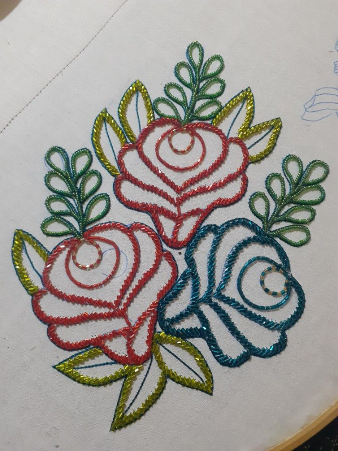 Pin by Noorul Arusiya on aari designs  Hand embroidery design