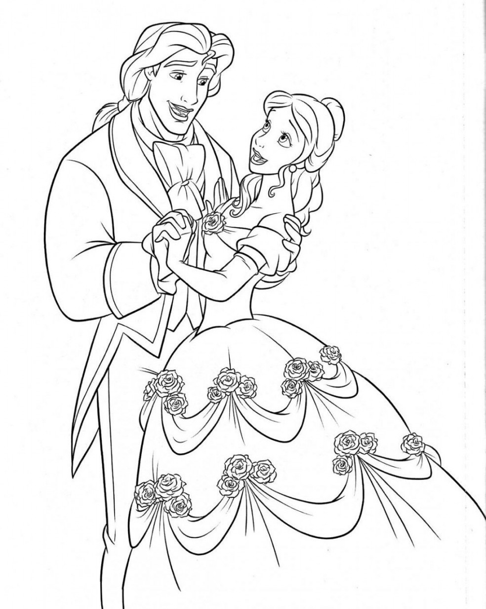 Pin by Tiffany Patterson on Disney couples  Wedding coloring