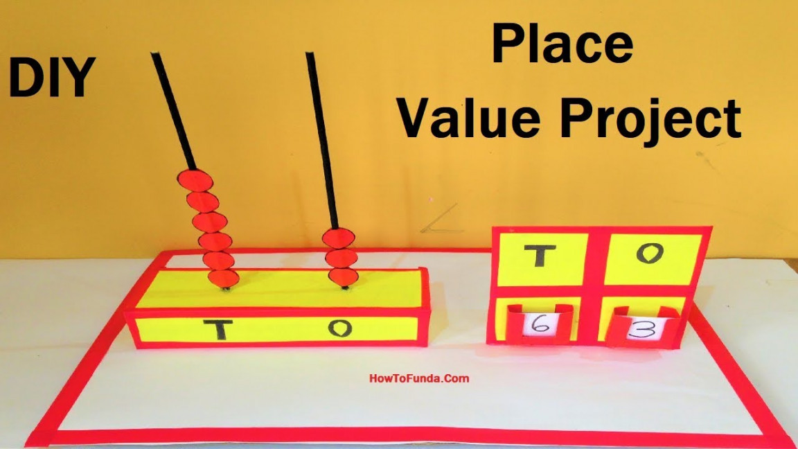 place value chart working model making project using cardboard  DIY   howtofunda