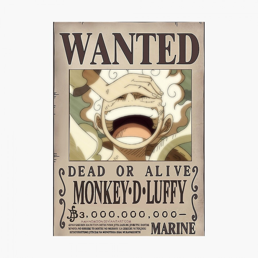 Poster mit "Monkey D Luffy Gear  Nika Wanted Bounty" von