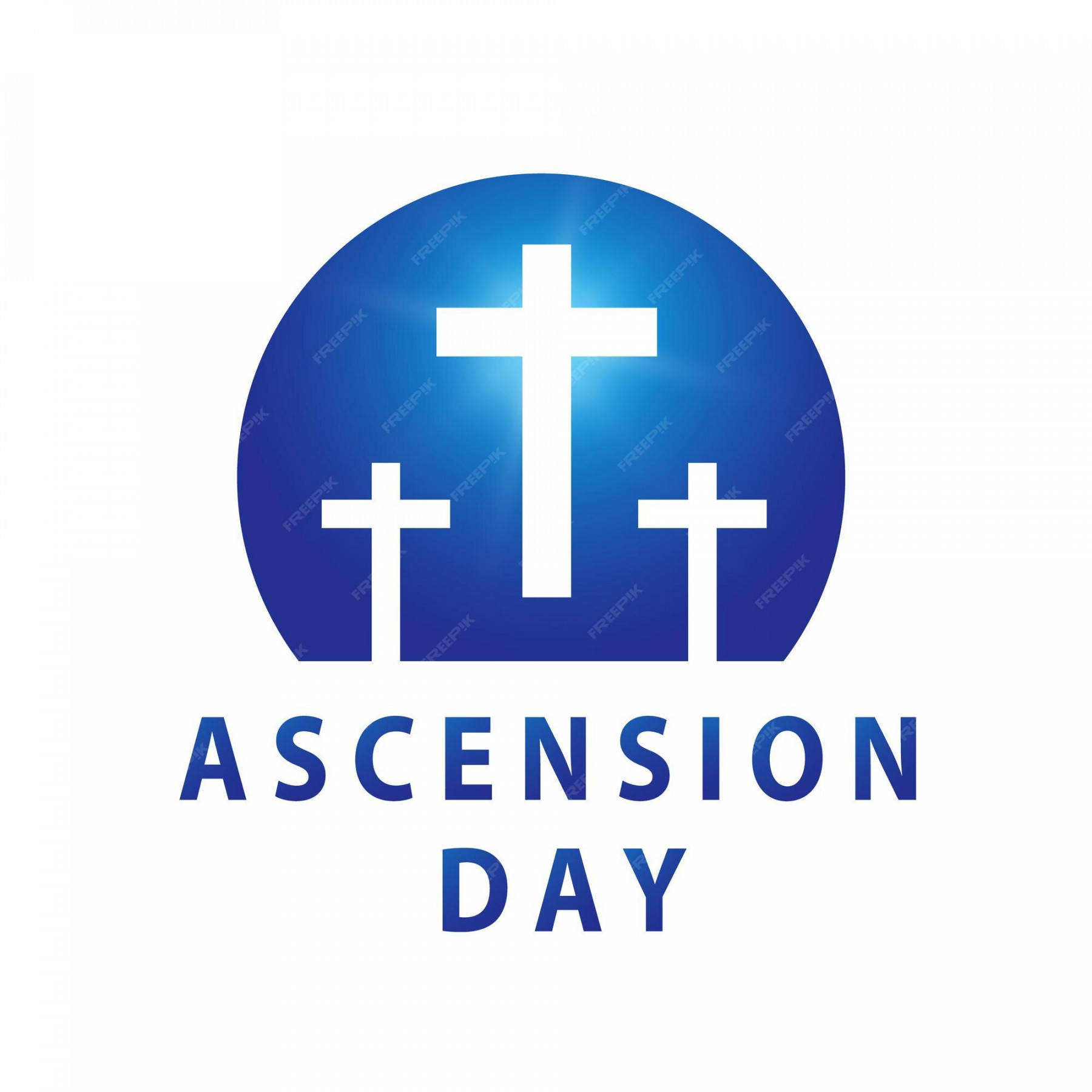 Premium Vector  Ascension day of jesus with simple design white