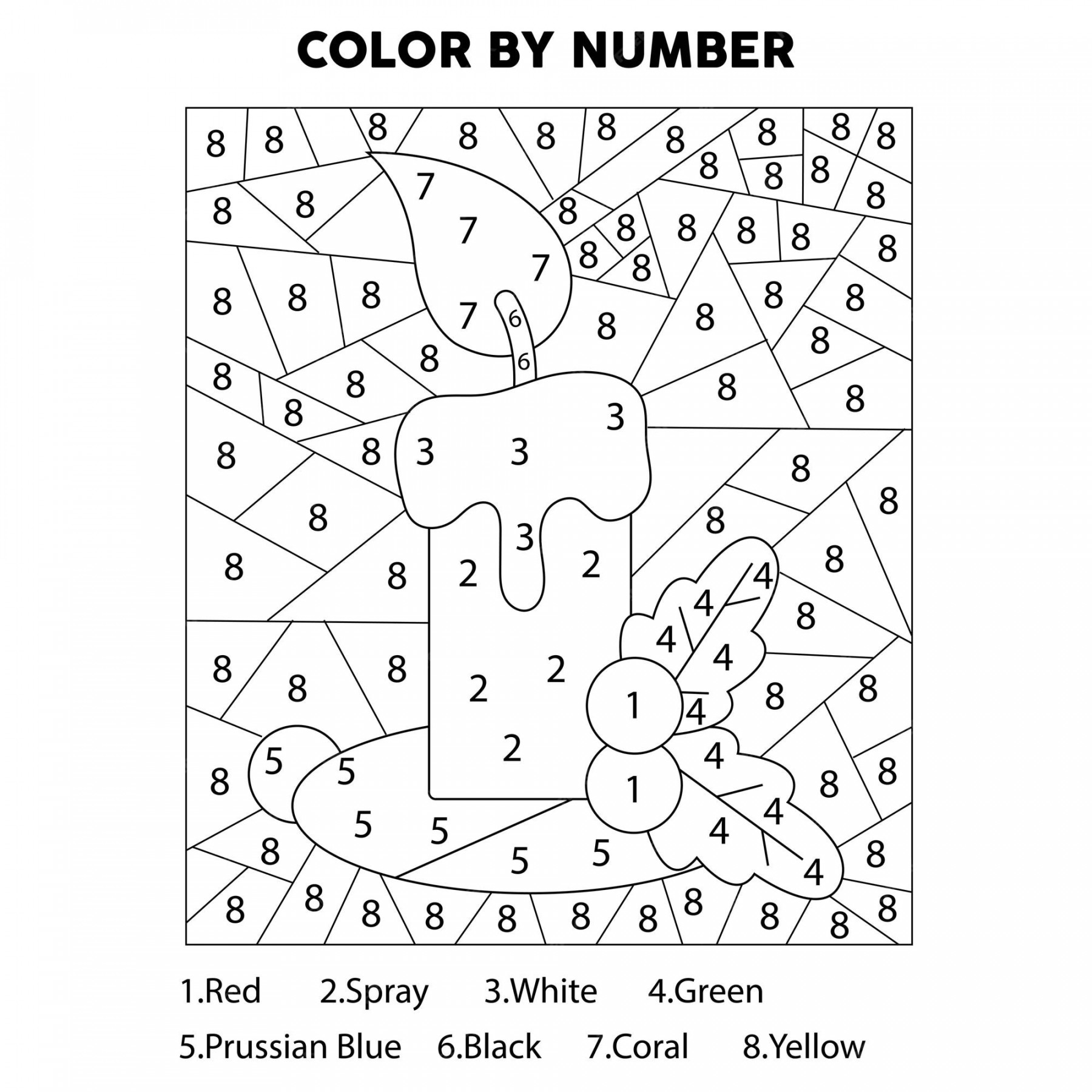 Premium Vector  Christmas color by number coloring page