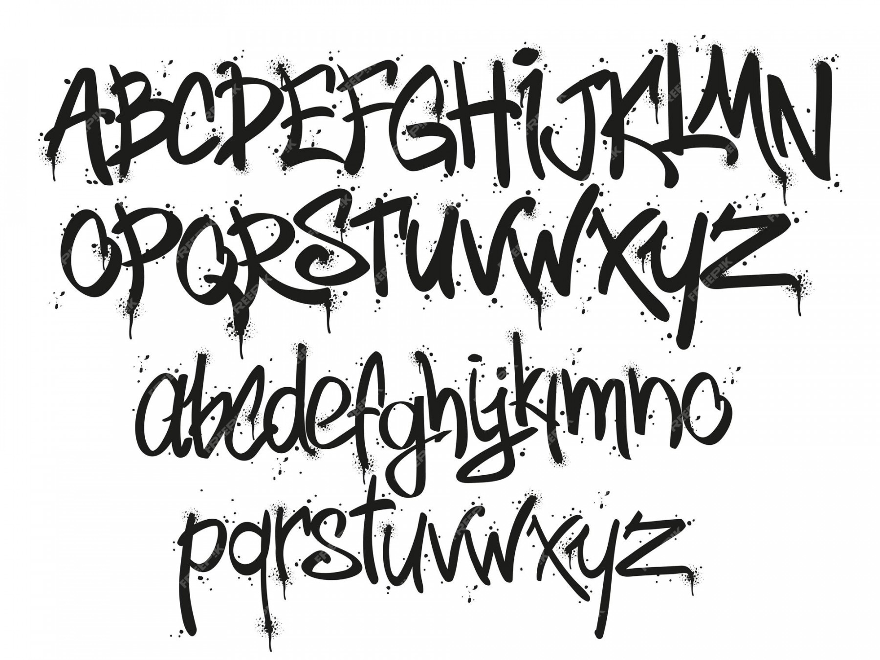 Premium Vector  Graffiti tags marker font street art lettering