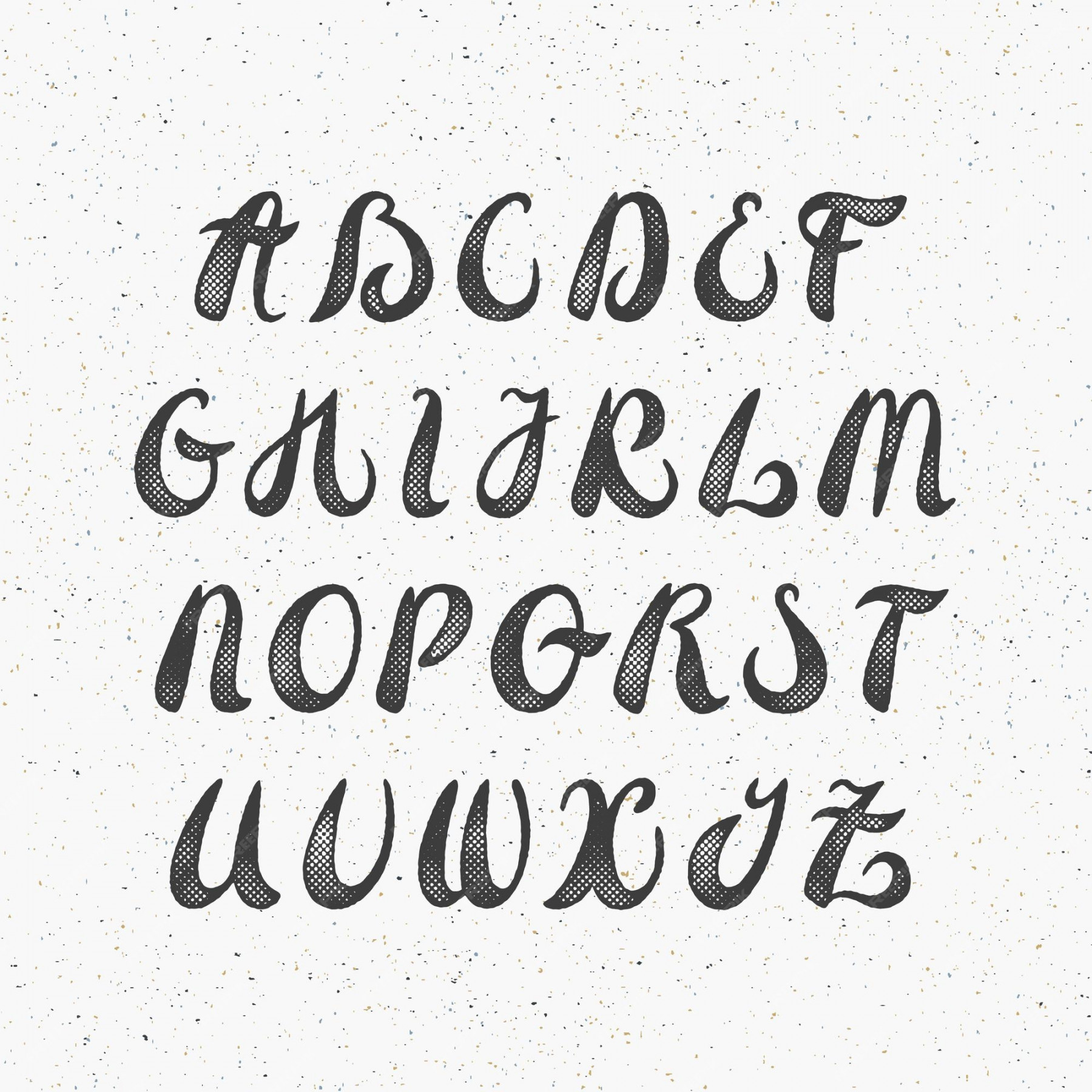 Premium Vector  Hand written style scratched lain alphabet