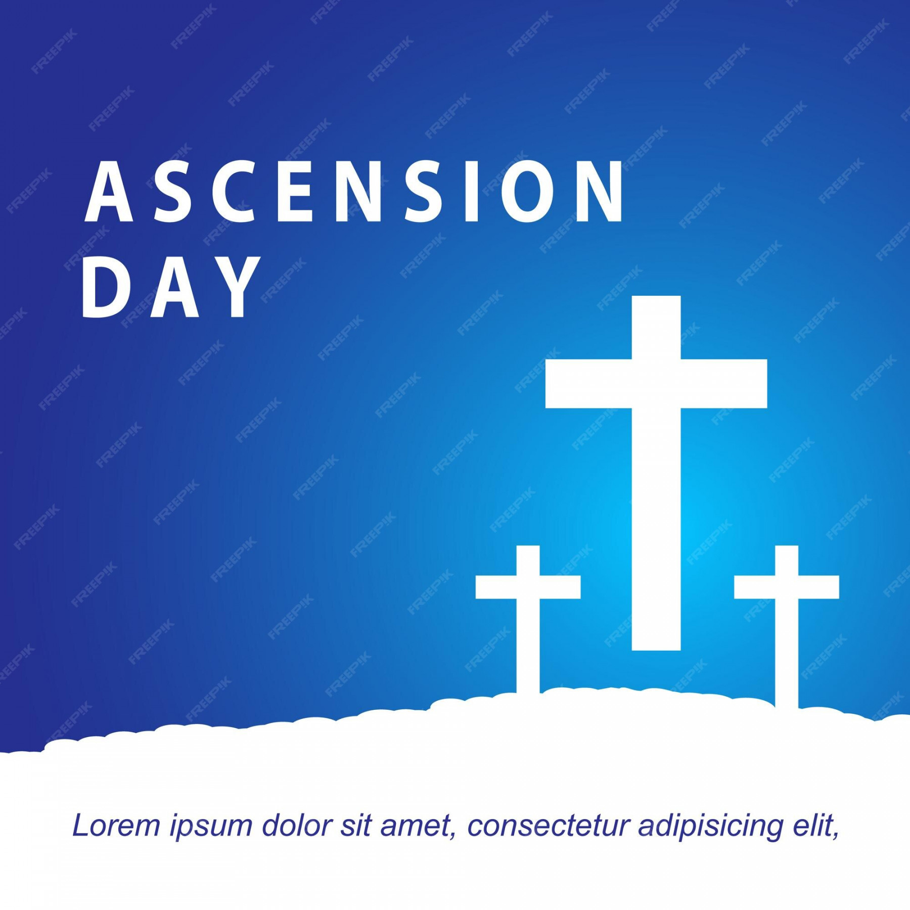 Premium Vector  Simple jesus ascension day design with cross