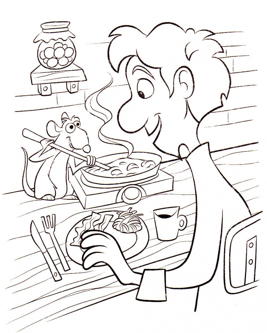 Printable Ratatouille coloring pages for kids - Ratatouille Kids