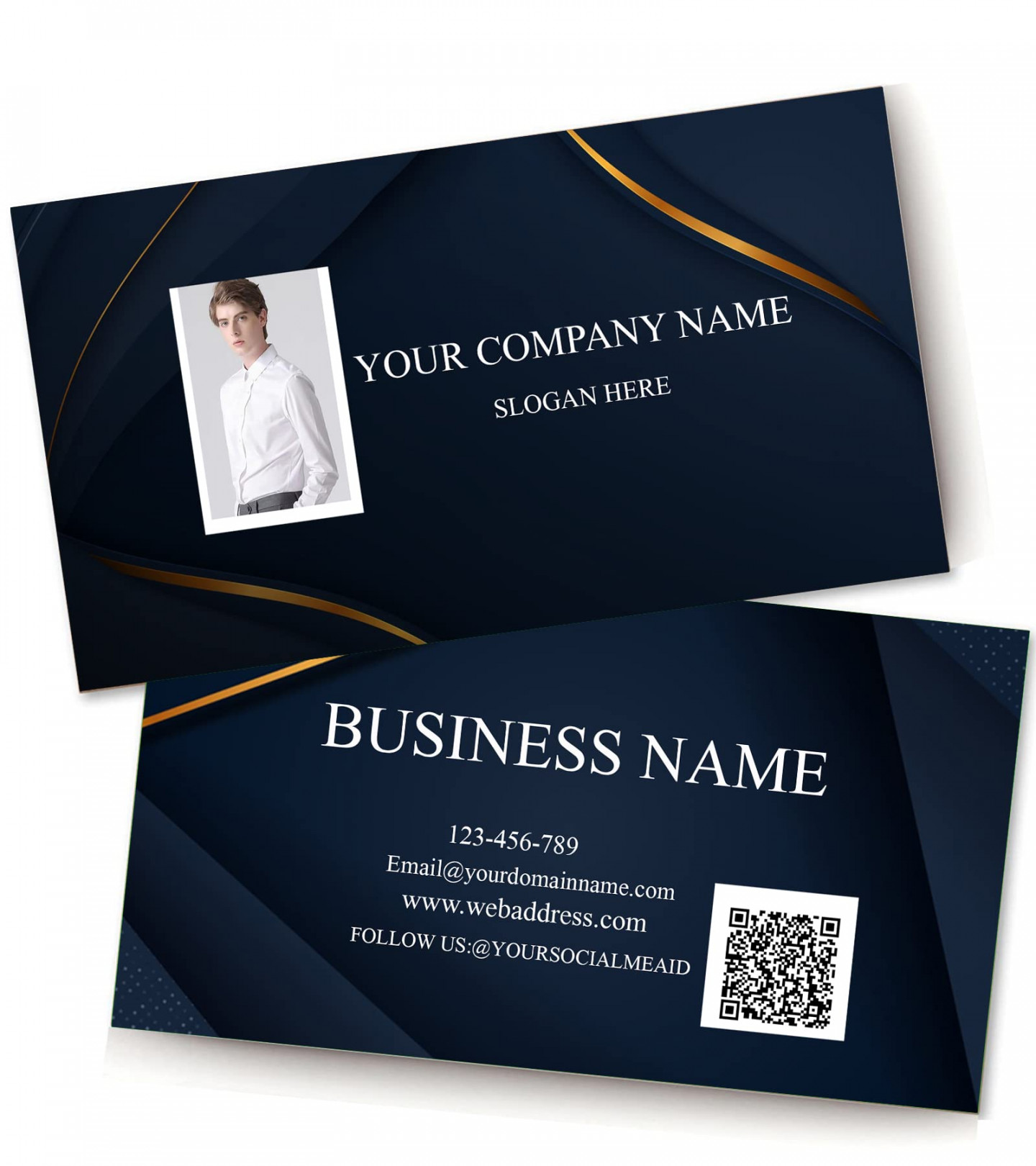 Printed Business Cards Customizable -