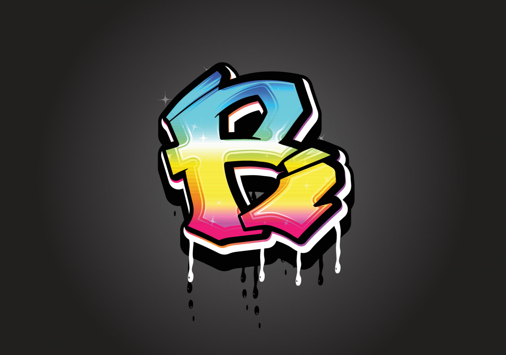 R letter D Graffiti Dripping alphabet font vector  Vector