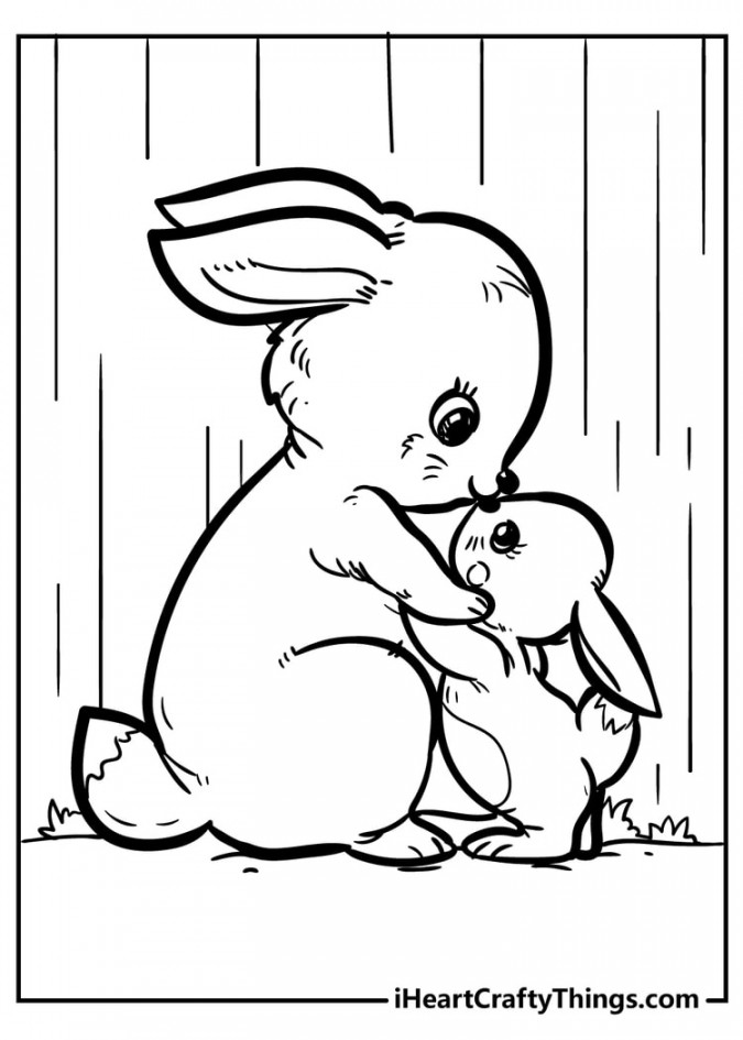 Rabbit Coloring Pages (% Free Printables)