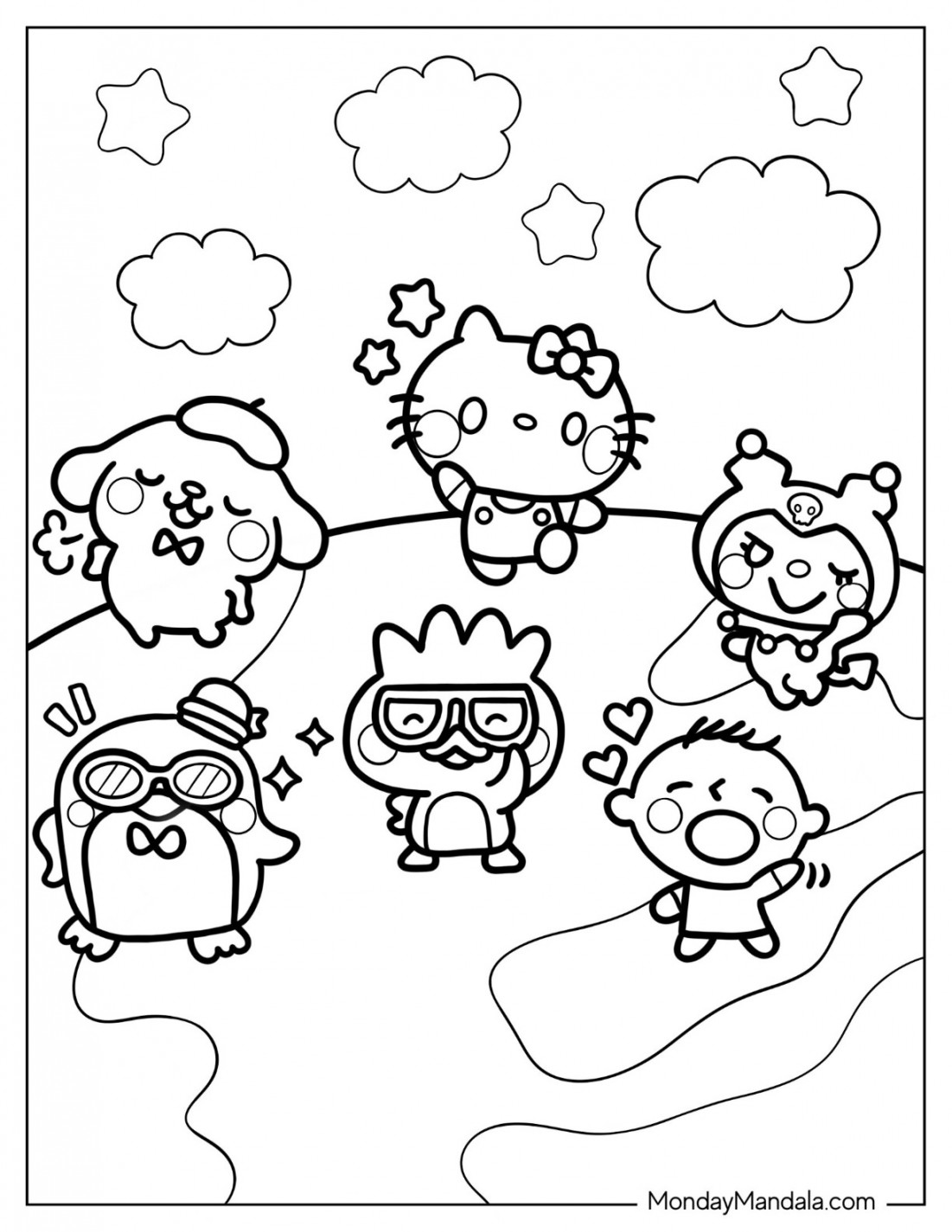 Sanrio Coloring Pages (Free PDF Printables)