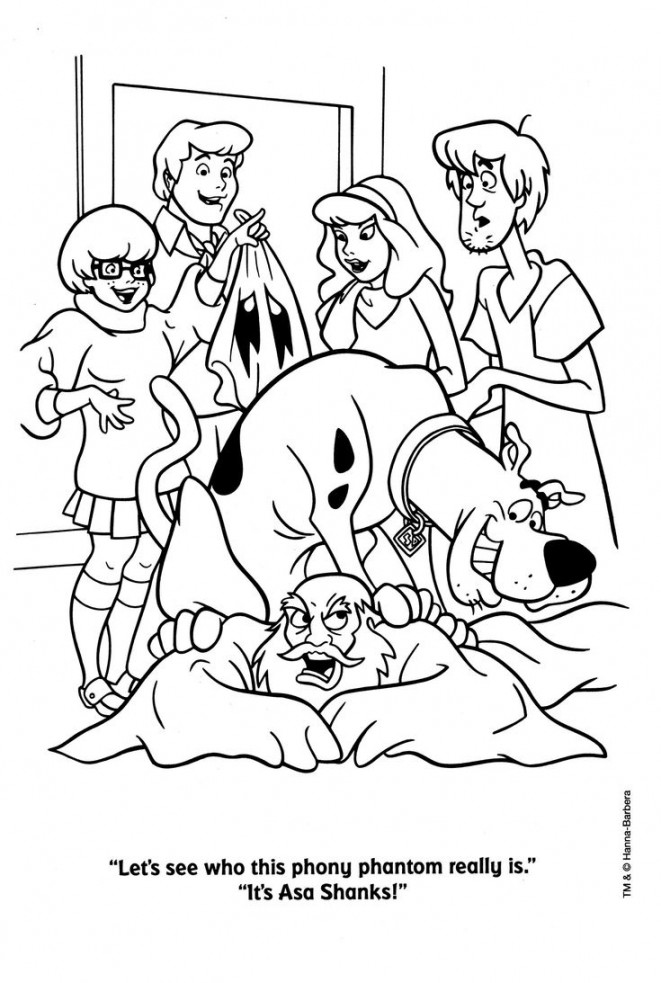 Scooby Doo - ()  Scooby doo coloring pages, Cartoon coloring