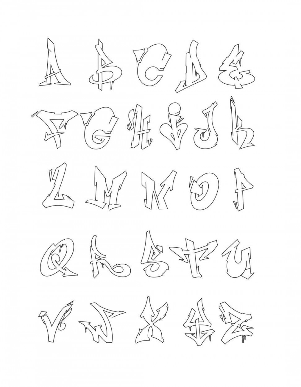 Semi-Wildstyle  - Graffiti Alphabet Procreate Brushset - Graffiti