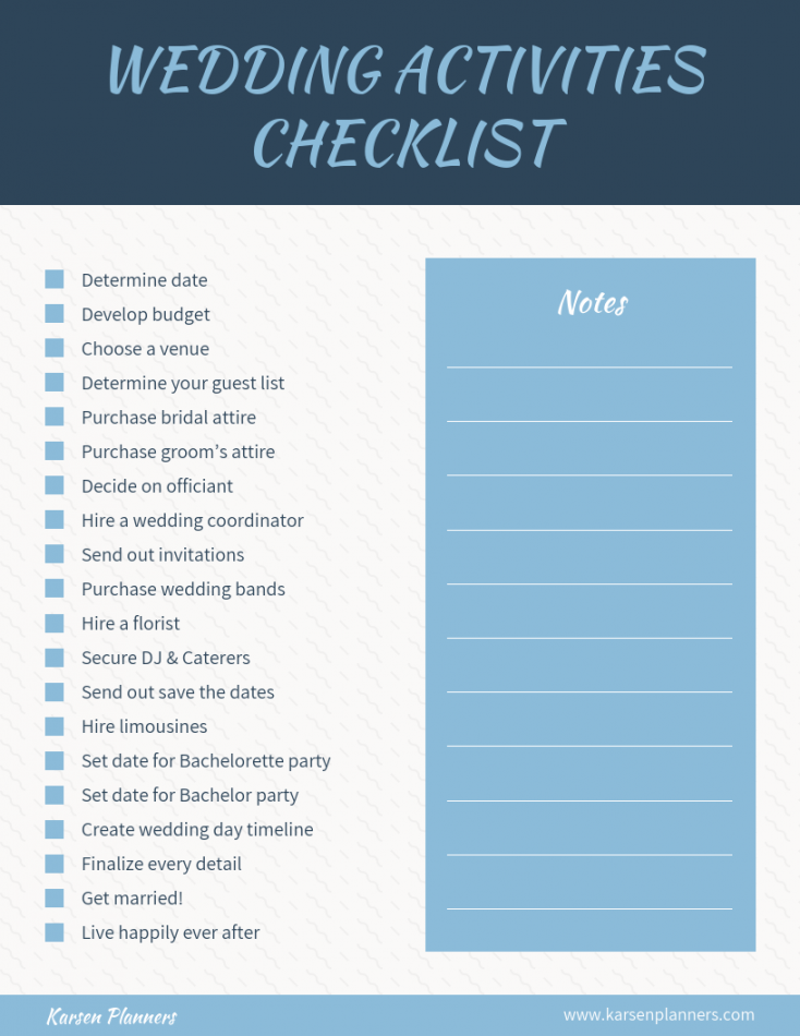 Simple Wedding Checklist Template - Venngage