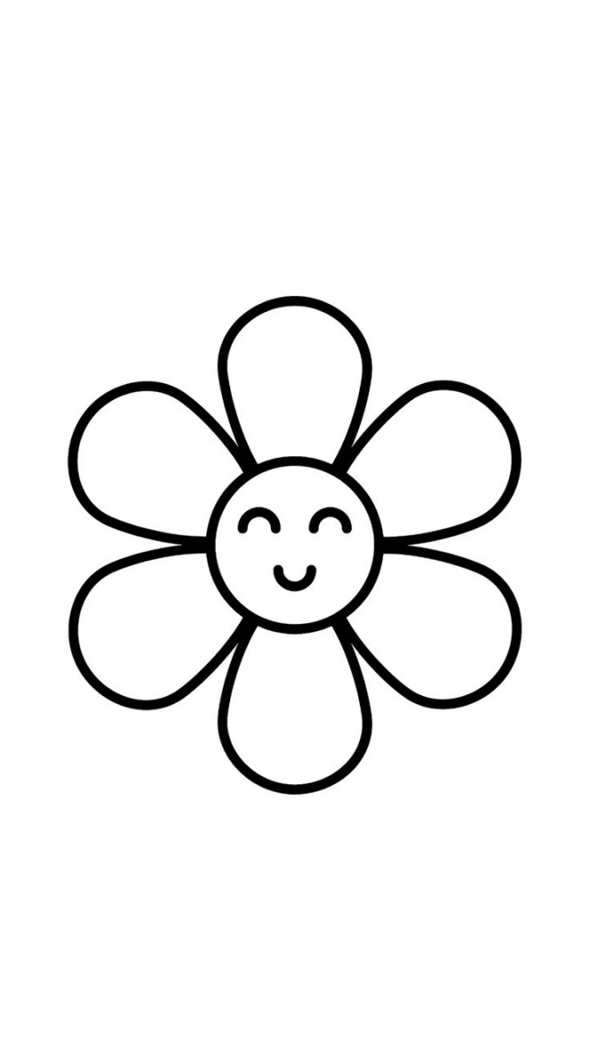 Smile Daisy Flower SVG Retro Flower SVG Happy Face Smiley Face