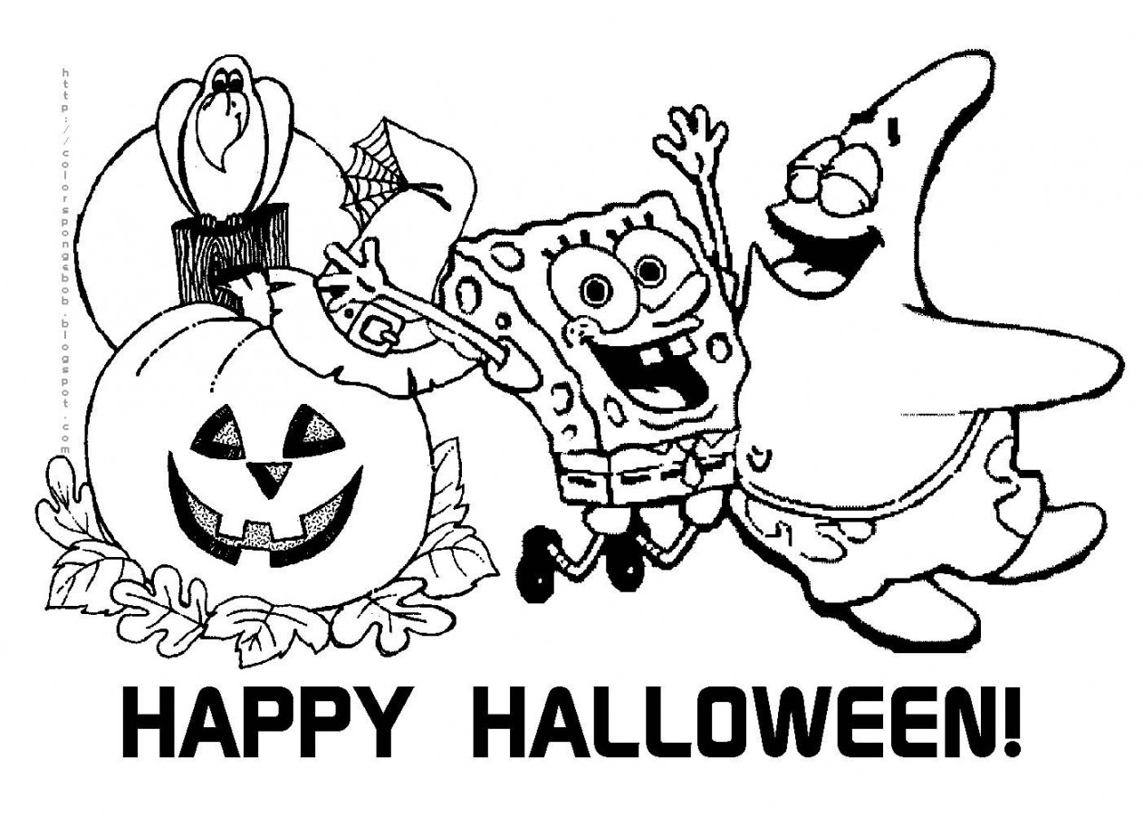 SPONGEBOB COLORING PAGES  Halloween coloring pages, Free