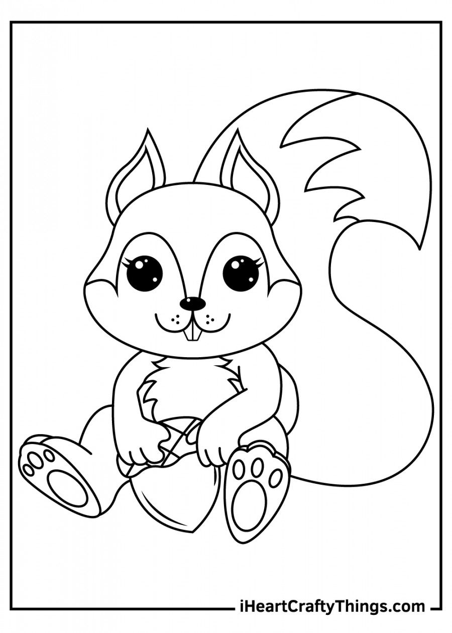 Squirrels Coloring Pages (% Free Printables)