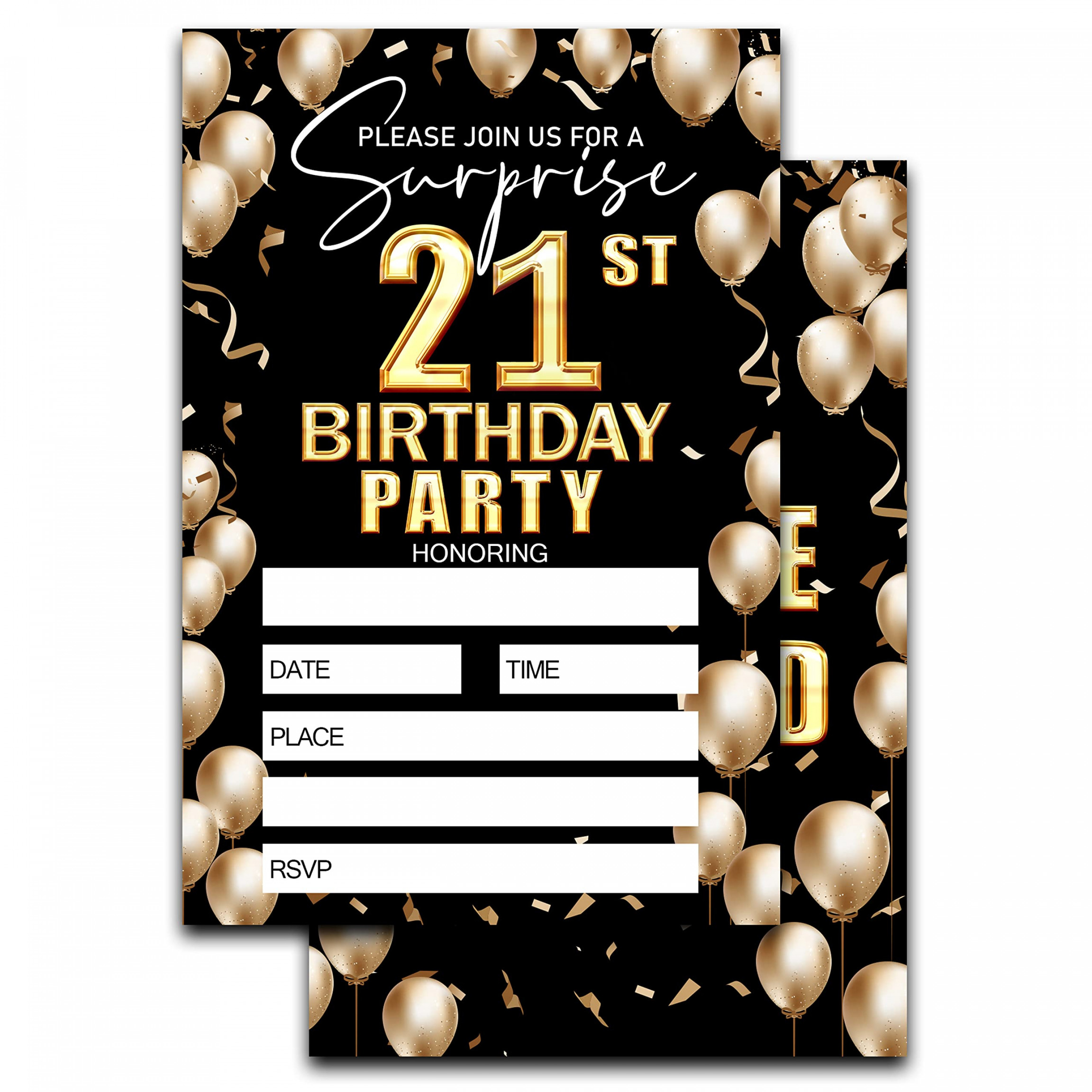 st Birthday Invitation - Black and Gold Birthday Invitation Ideas for  Girls Boys Teenagers Adults See more st Birthday Invitation - Black and