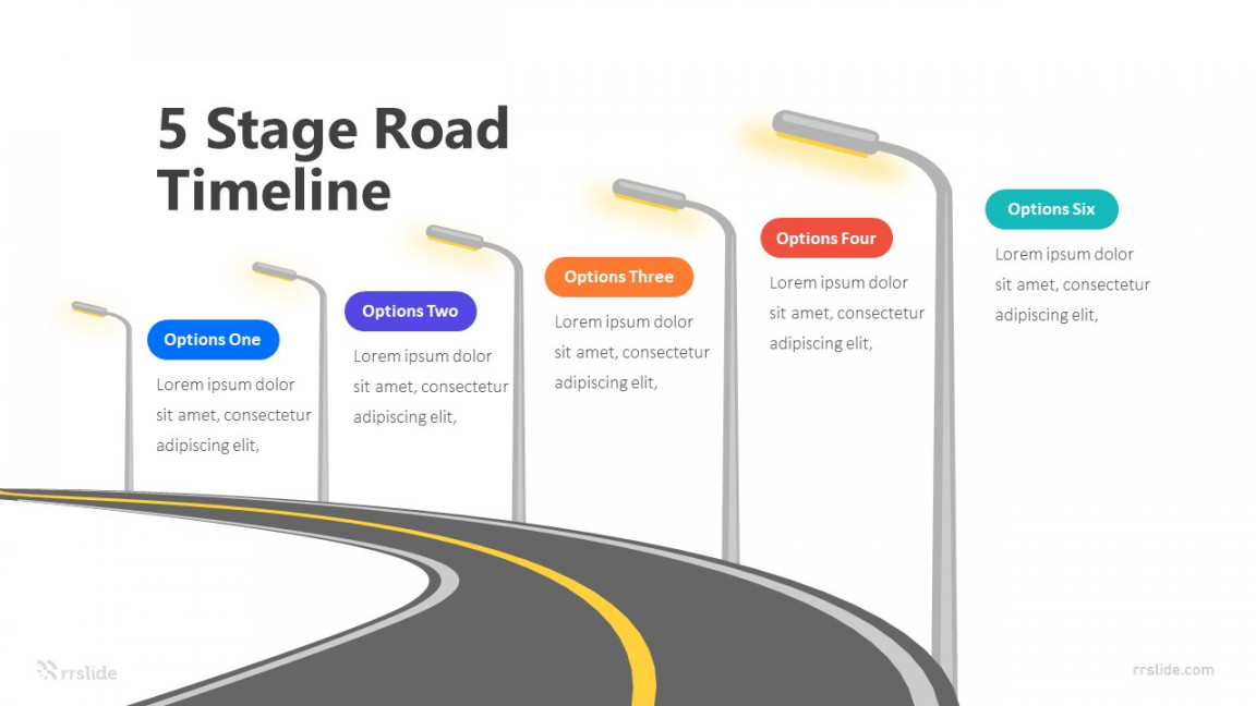 Stage Road Timeline Infographic Template  PPT & Keynote Templates