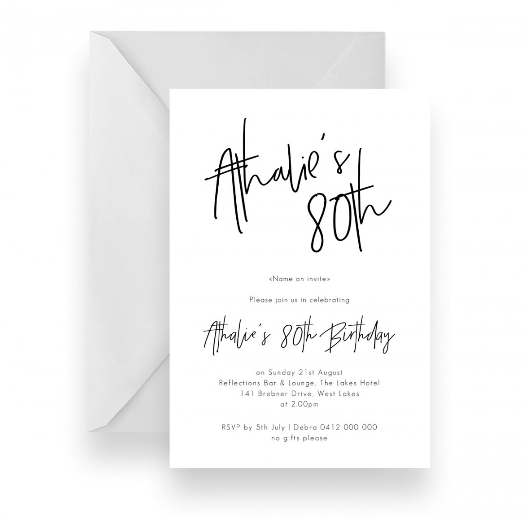 Stylish Modern Gender Neutral Birthday Invitation – Invitations