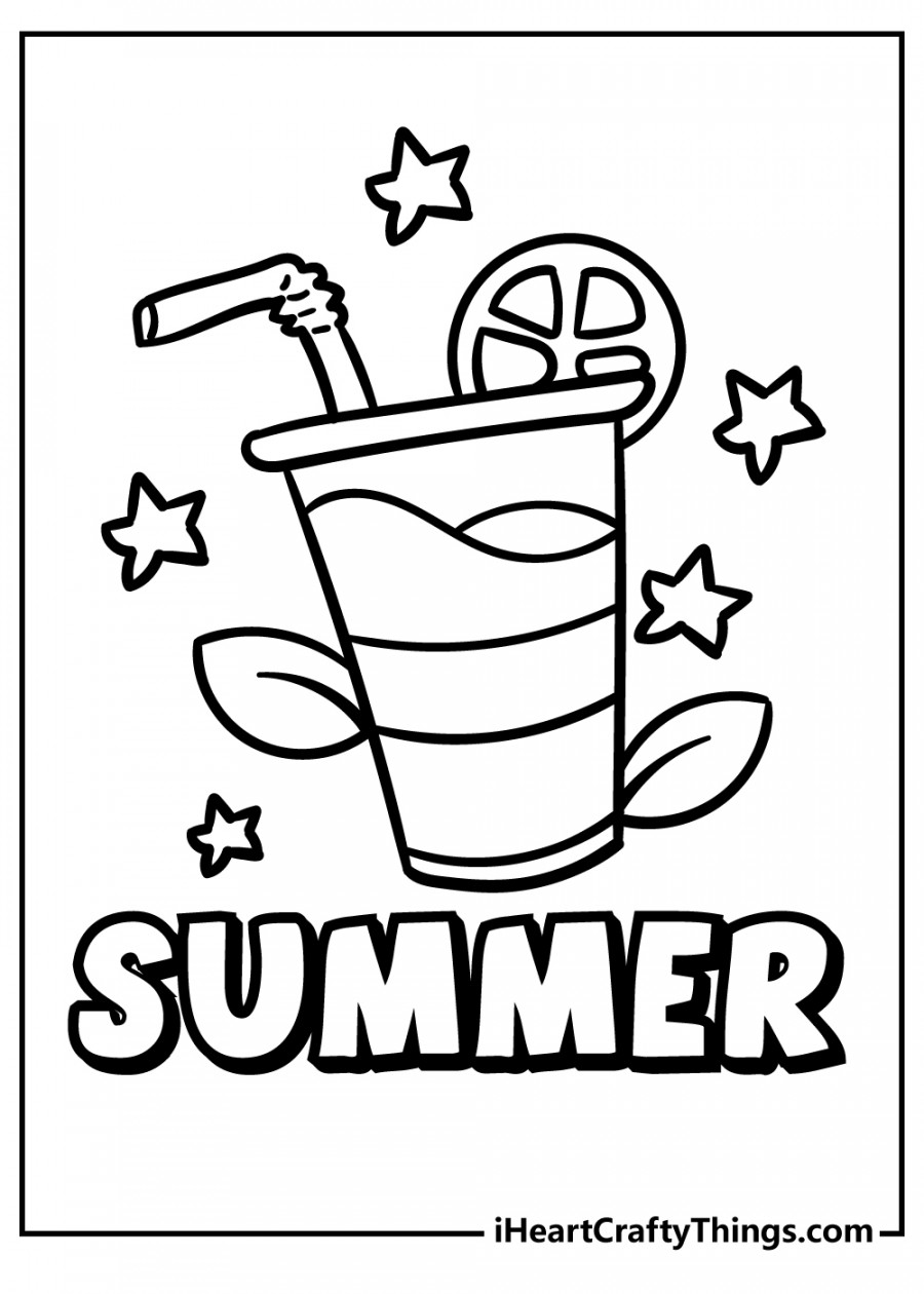 Summer Coloring Pages (% Free Printables)