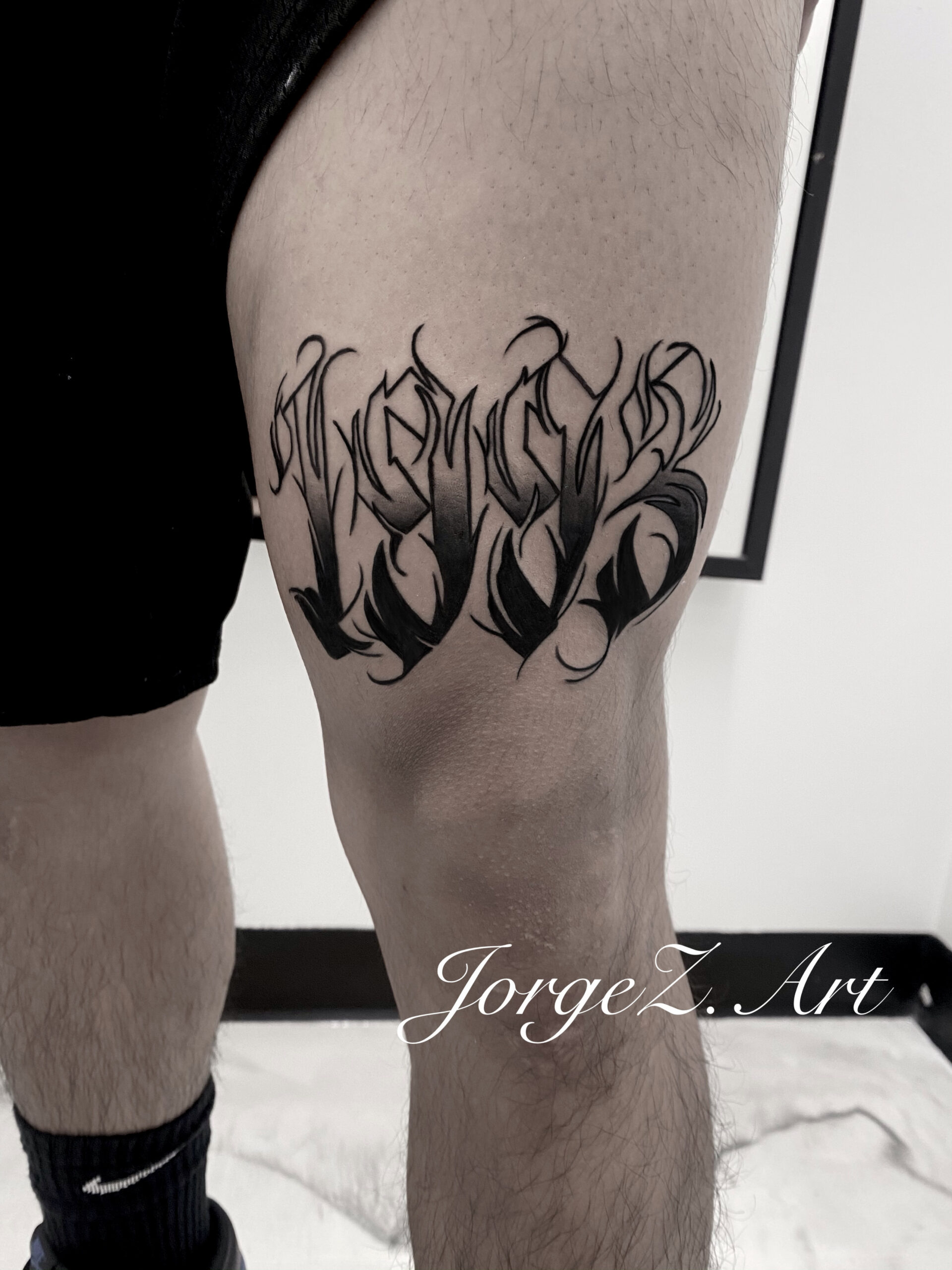 Tattoo uploaded by Jorge Z •  Lettering • Tattoodo