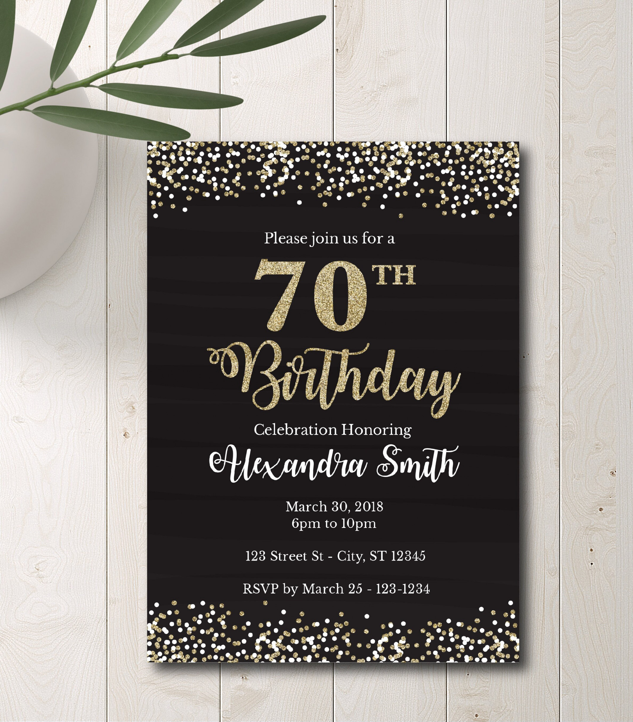 th Birthday Einladungsvorlage th Birthday Invite - Etsy