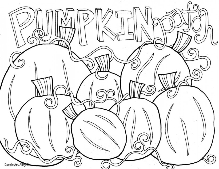 Thanksgiving Coloring Pages - DOODLE ART ALLEY