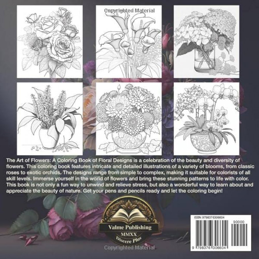 The Art of Flowers: A Coloring Book of Floral Designs