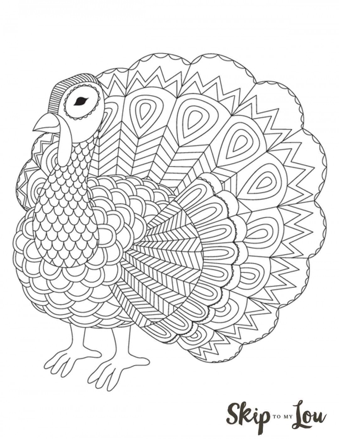 The CUTEST Free Turkey Coloring Pages  Skip To My Lou