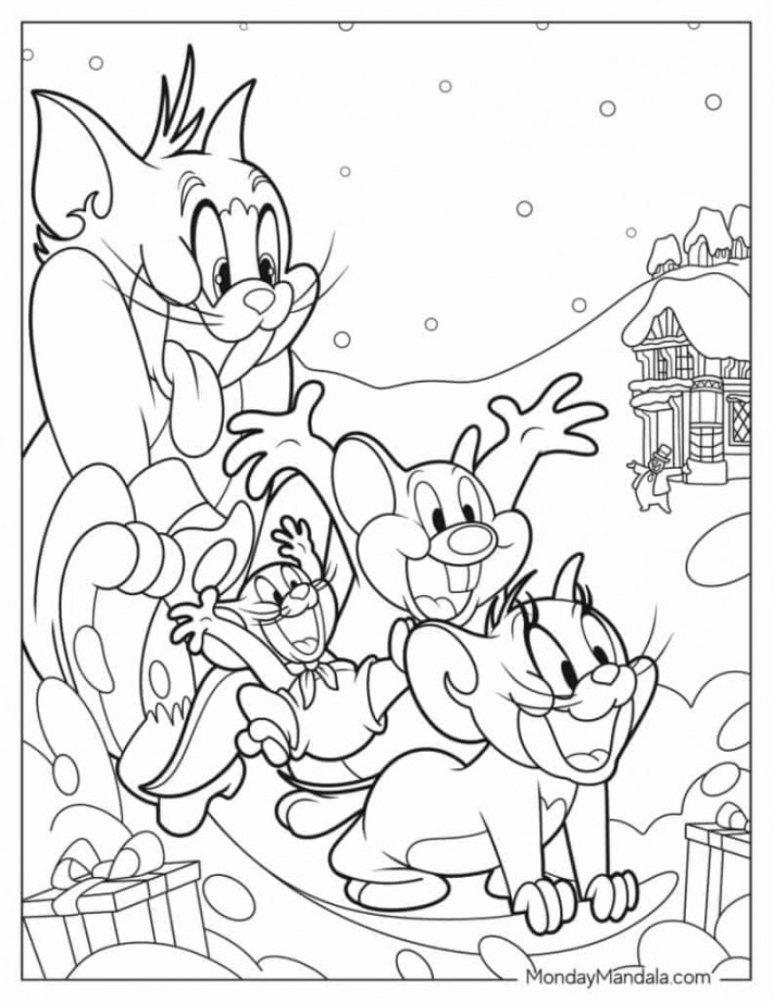 Tom and Jerry Coloring Pages (Free PDF Printables)