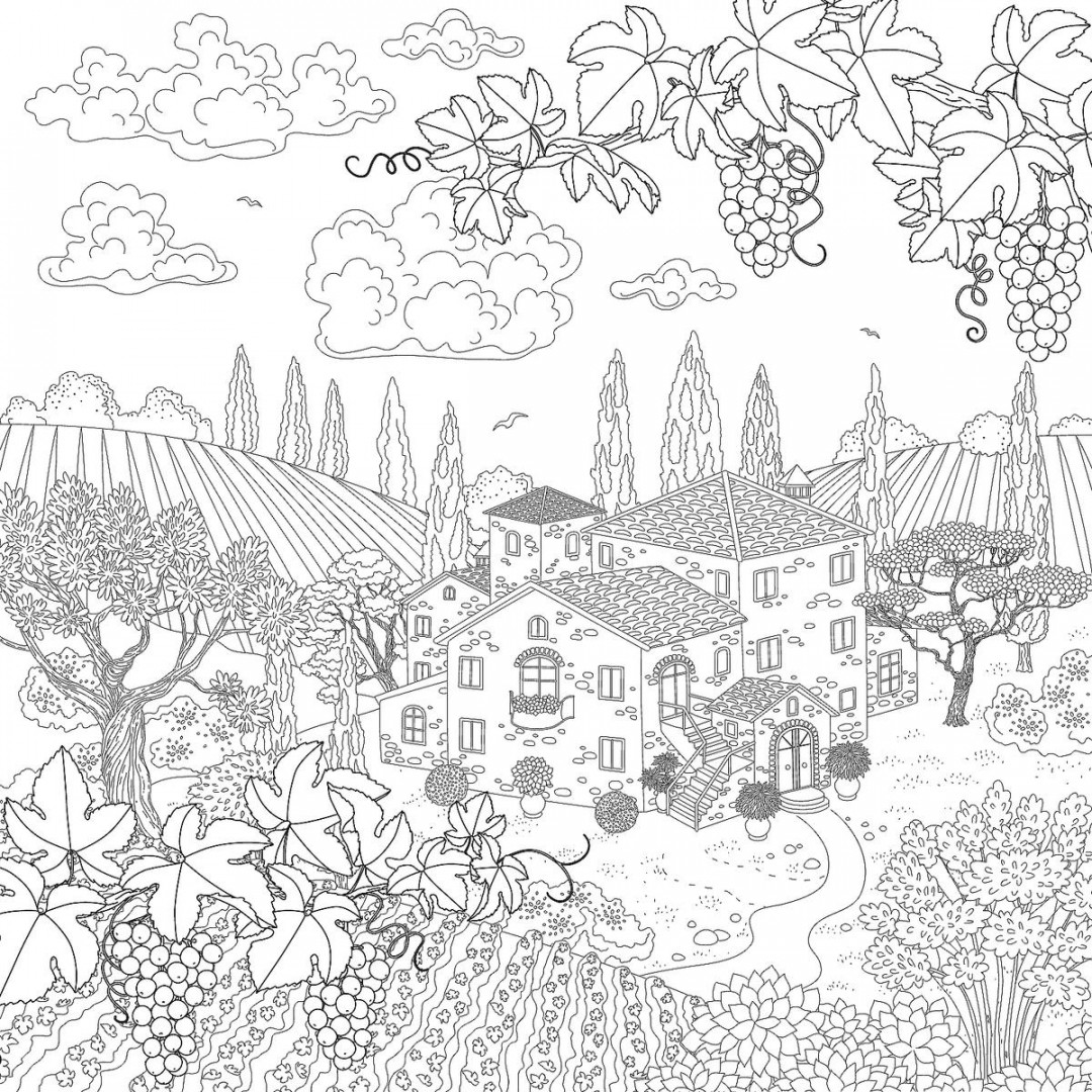 Travel Coloring Pages:  Free Printable Coloring Pages of Scenic