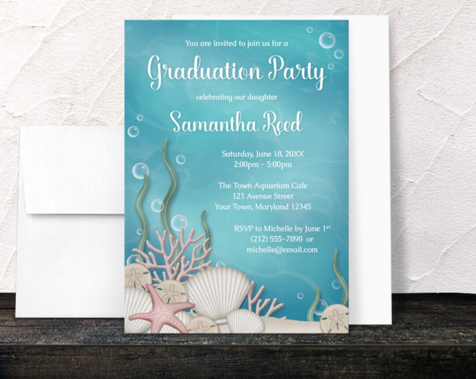 Under the Sea Graduation Invitations Whimsical Underwater or - Etsy  Singapore