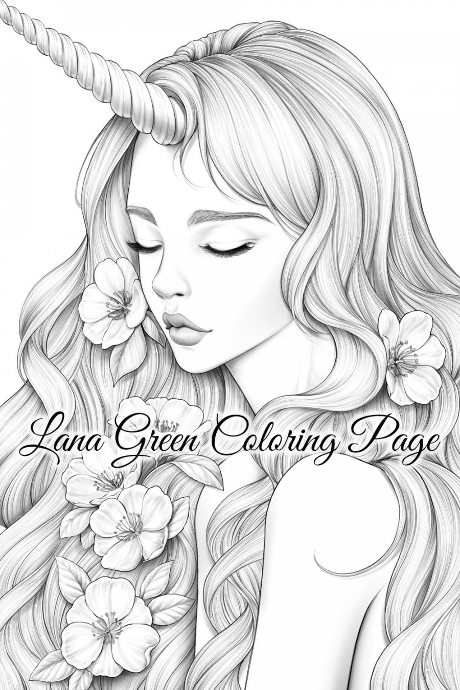 Unicorn Coloring Page for Adults Grayscale Coloring Page - Etsy
