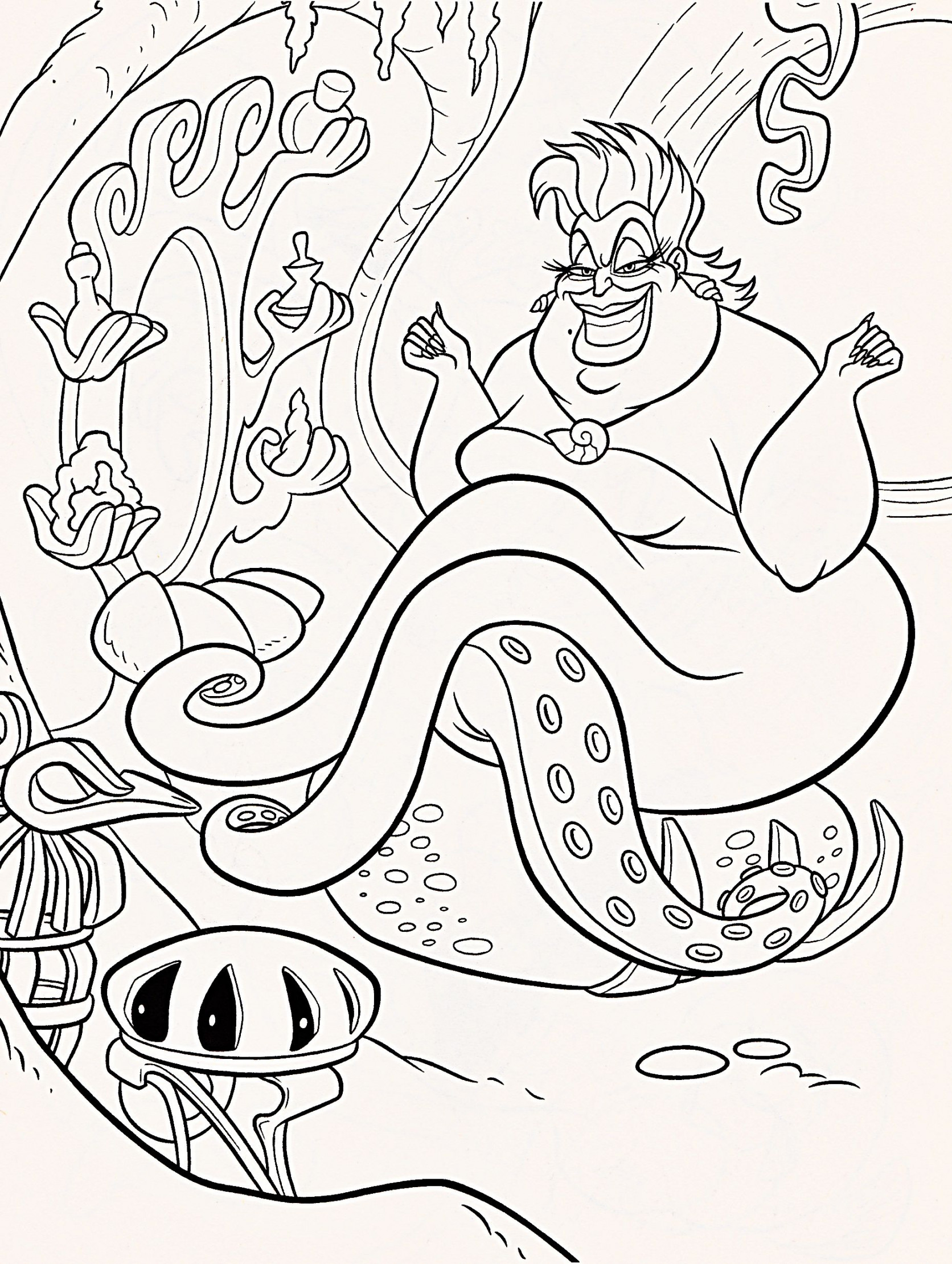 Ursula Disney Coloring Pages  Coloring Print  Princess coloring