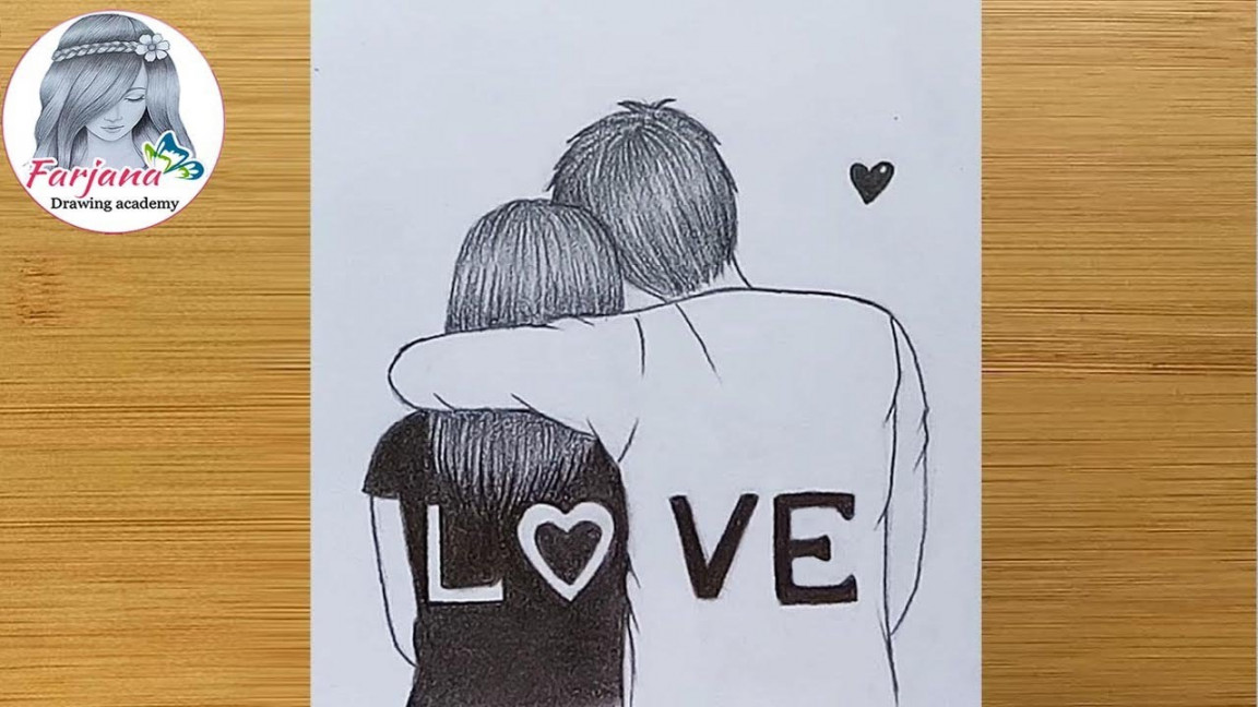 valentine couple drawing (very easy)  How to draw Romantic Couple with  pencil sketch