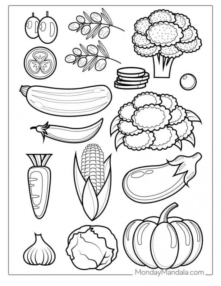 Vegetable Coloring Pages (Free PDF Printables)