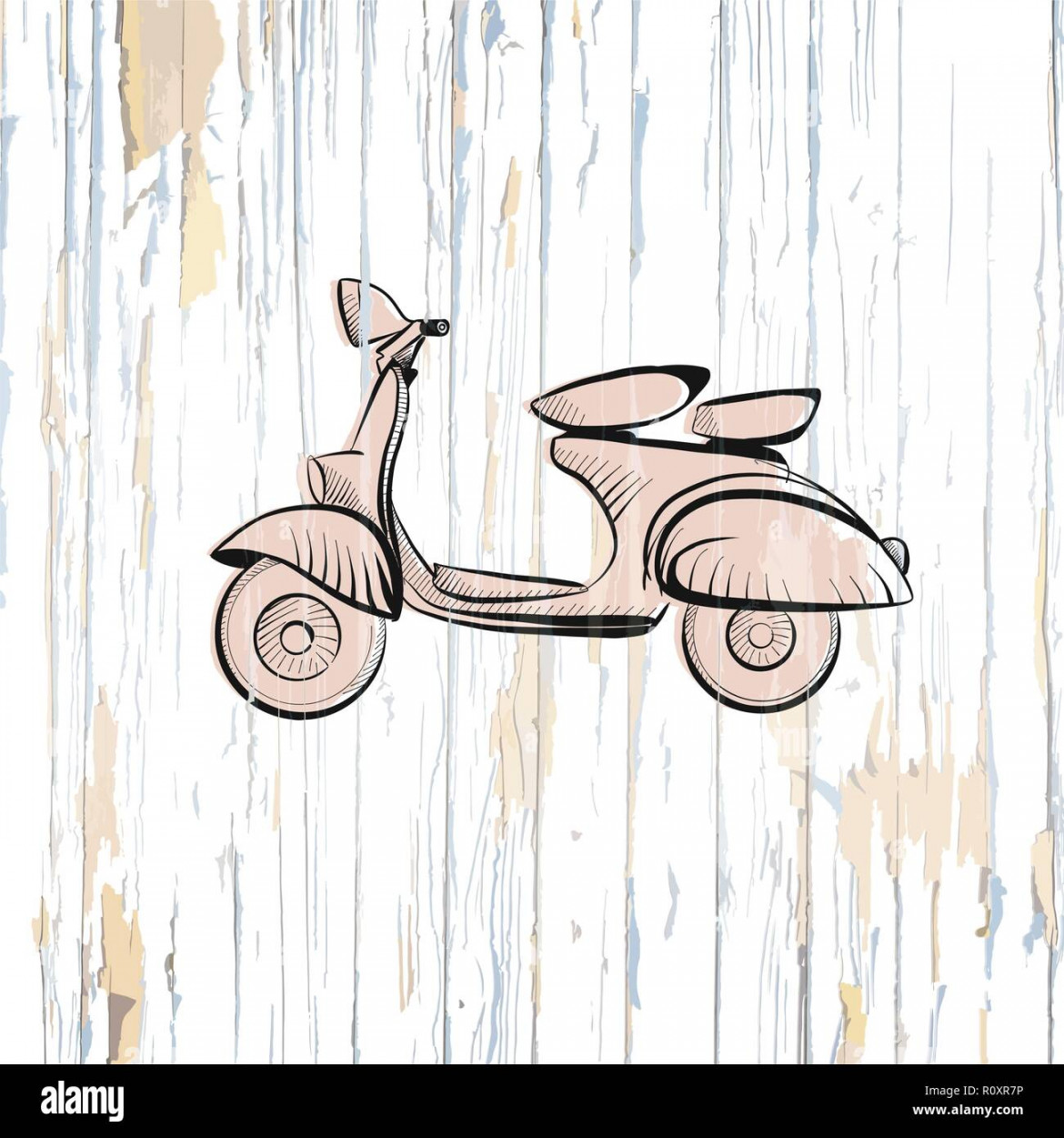 Vintage bike drawing hi-res stock photography and images - Alamy