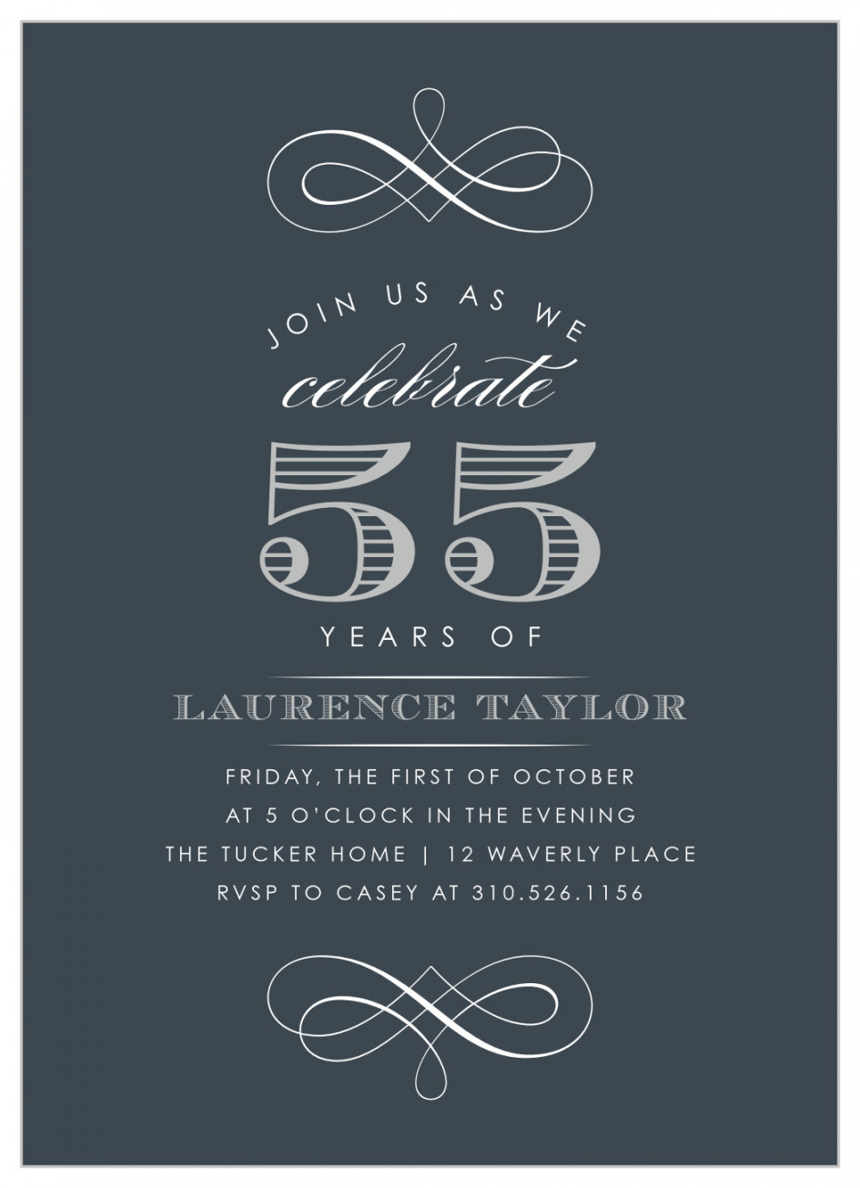 Vintage Year Milestone Birthday Invitations by Basic Invite