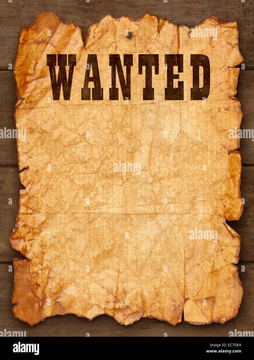 Wanted poster hi-res stock photography and images - Alamy