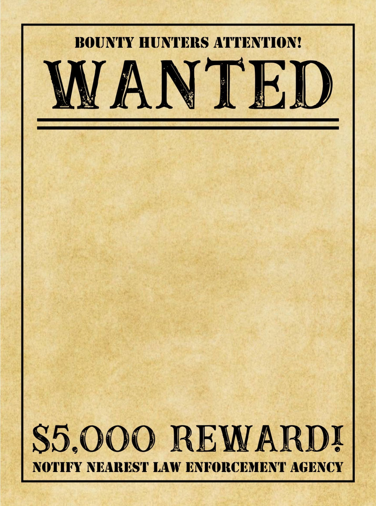 Wanted Poster Template by jakeysamra on DeviantArt